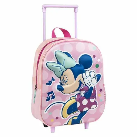 Школьный рюкзак 3D с колесиками Minnie Mouse Розовый 25,0 x 31,0 x 10,0 cm