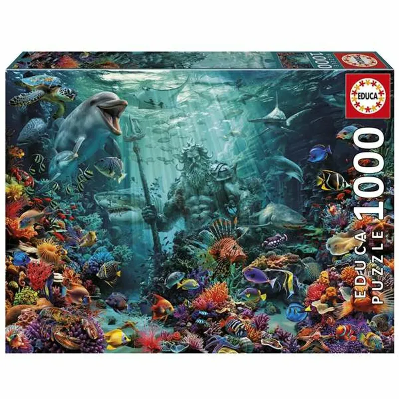 Dėlionė Educa Poseidon in a Coral Reef 1000 Dalys