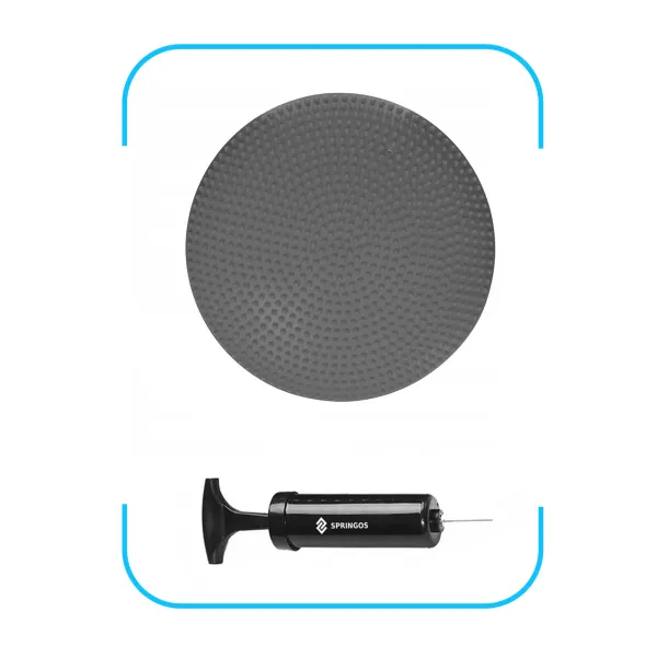 Fitnesa līdzsvara spilvens+pumpis Springos FA0078