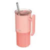 Quokka Umi - 720ml Stainless Steel Thermal Mug with Straw and Silicone Base (Peachy Pink)