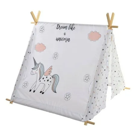 Teltta DKD Home Decor Puuvilla Puu Yksisarvinen (110 x 110 x 106 cm)