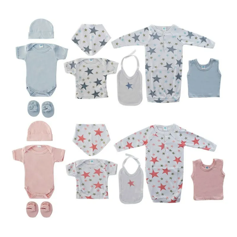 Kinkekomplekt Beebidele DKD Home Decor BE-177919 Sinine Roosa 0-6 kuud 7 Tükid, osad (2 Ühikut)