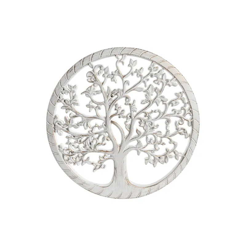Настенный декор DKD Home Decor Белый Позолоченный Серебристый 40 x 1,5 x 40 cm
