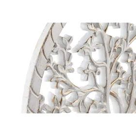 Seinakaunistus DKD Home Decor Valge Kuldne Hõbedane 40 x 1,5 x 40 cm