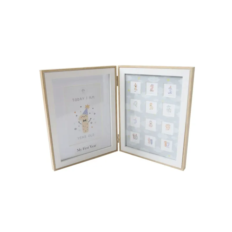 Nuotraukų rėmelis Home ESPRIT Stiklas Medžio MDF 36 x 3 x 23 cm (2 vnt.)