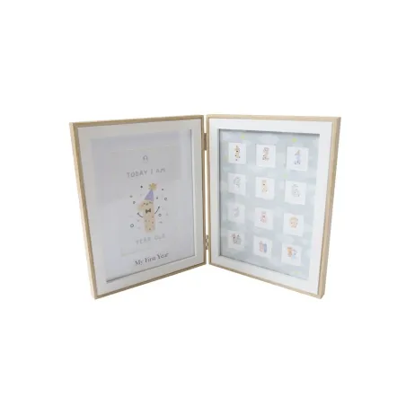 Nuotraukų rėmelis Home ESPRIT Stiklas Medžio MDF 36 x 3 x 23 cm (2 vnt.)