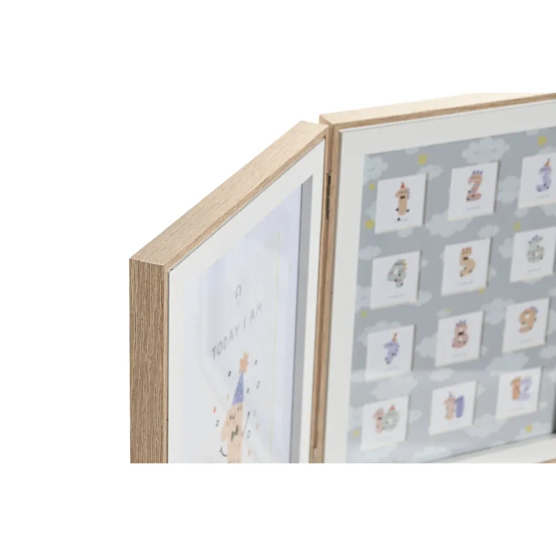 Nuotraukų rėmelis Home ESPRIT Stiklas Medžio MDF 36 x 3 x 23 cm (2 vnt.)