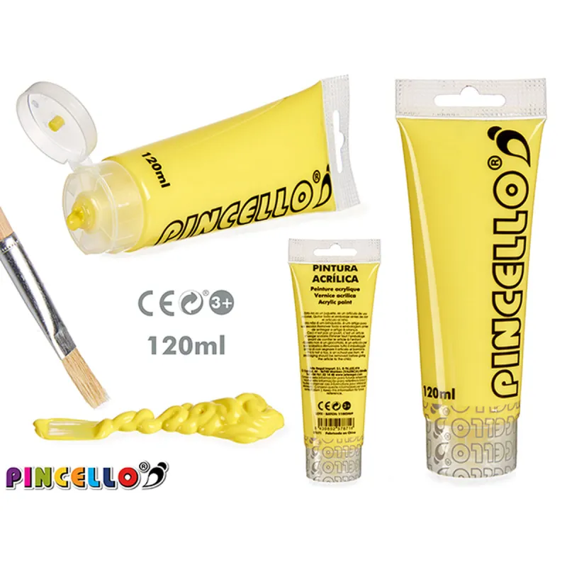 Akryylimaali Pincello Keltainen 120 ml
