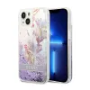 Guess Liquid Glitter Flower - Case for iPhone 14 Plus (Purple)