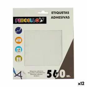 Lipnios etiketės Pincello Balta 17 x 4 x 19 cm 12 x 18 mm Stačiakampis (12 vnt.)