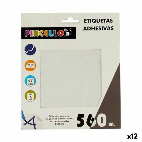 Uzlīmes Pincello Balts 17 x 4 x 19 cm 12 x 18 mm Taisnstūra (12 gb.)