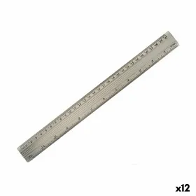 Taisyklė Pincello Sidabras Aliuminis 0,5 x 35,5 x 4 cm (12 vnt.)