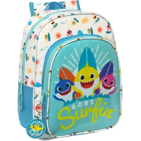 Kooliseljakott Baby Shark Surfing Sinine Valge 26 x 34 x 11 cm