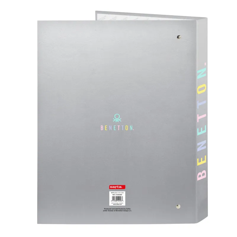 Rõngaskiirköitja Benetton Silver Hõbedane A4 26.5 x 33 x 4 cm