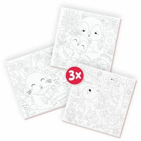 Joonistuskomplekt SES Creative Painting by number on canvas (3 Tükid, osad)