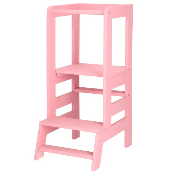 Virtuves palīgs , Platforma bērniem Springos KCH01 90cm rozā