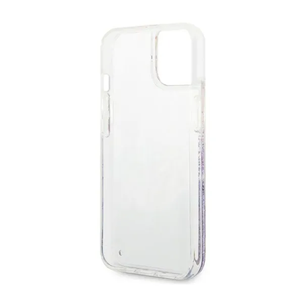 Guess Liquid Glitter Flower - Case for iPhone 14 Plus (Purple)