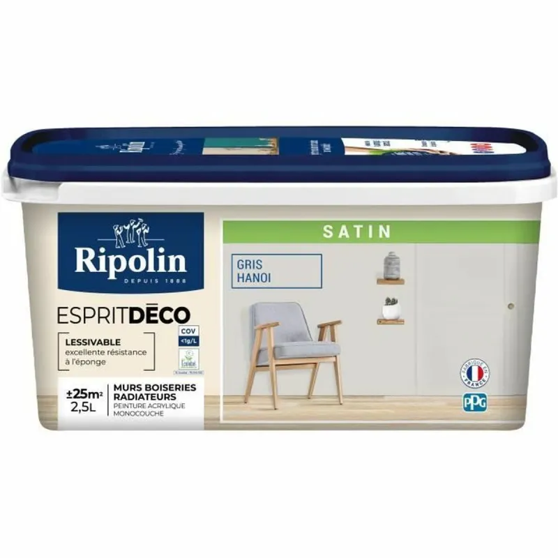 Akriliniai dažai Ripolin Pilkai-juodas 250 ml