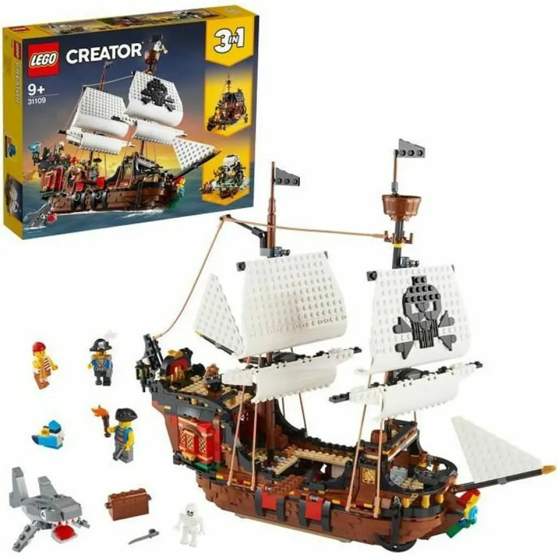 Transportlīdzekļu Rotaļu Komplekts Lego Creator 31109 Pirate Ship 3-vienā 1260 Daudzums