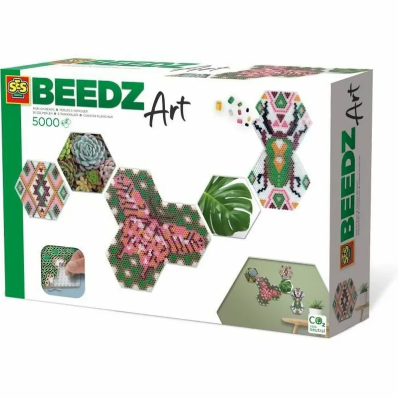Mosaiikki SES Creative Beedz Art - Hex tiles Botánica (FR)