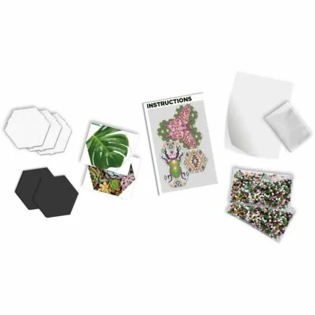 Mosaiikki SES Creative Beedz Art - Hex tiles Botánica (FR)
