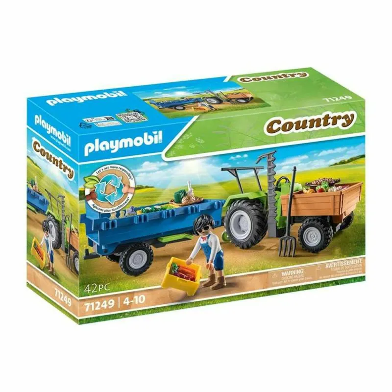 Transportlīdzekļu Rotaļu Komplekts Playmobil 71249 42 Daudzums Traktors