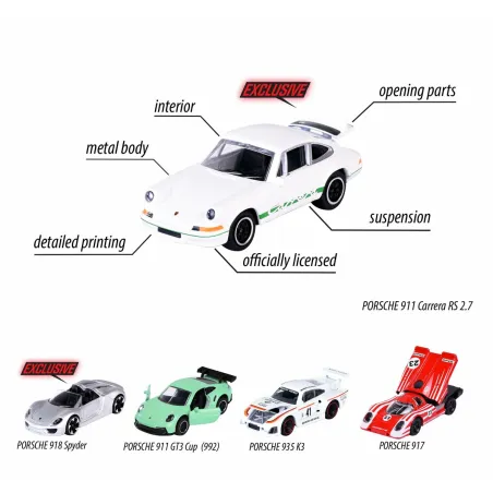 Dragreisa auto Majorette Porsche Edition