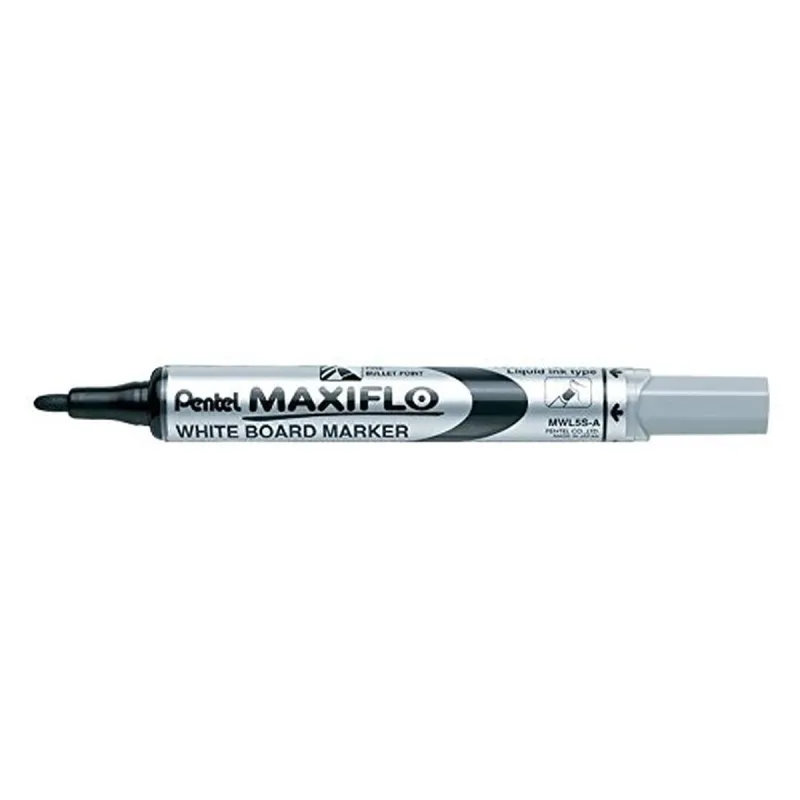 Skysti žymekliai Pentel Maxiflo MWL-5S Juoda (12 Dalys)
