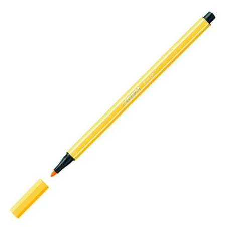 huopakärkiset kynät Stabilo Pen 68 Keltainen (10 Kappaletta)