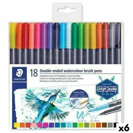 Žymeklių rinkinys Staedtler Design Journey Dvigubas (6 Dalys) (6 vnt.)