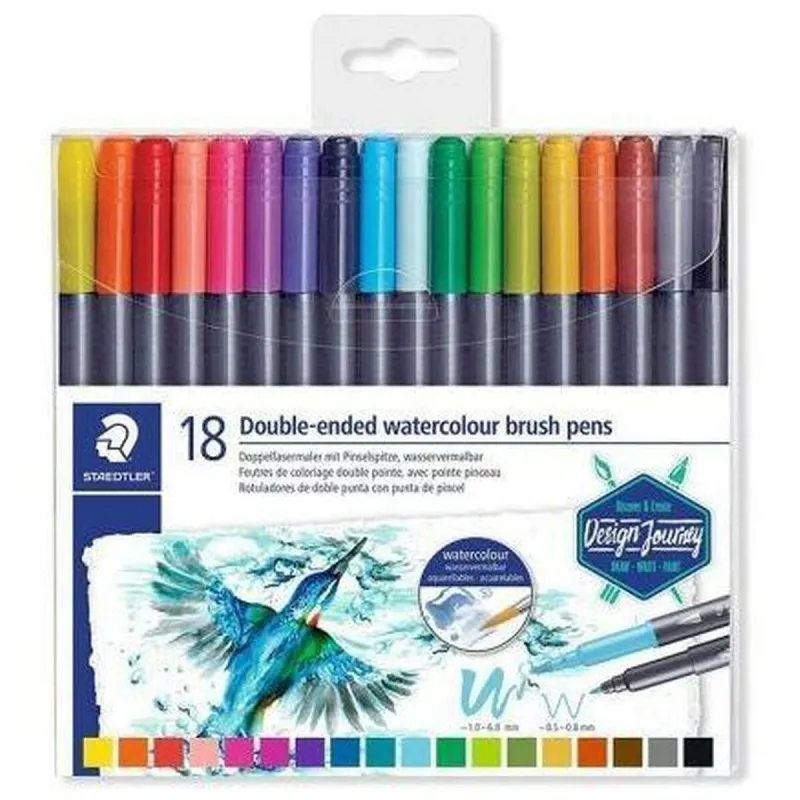 Viltpliiatsite komplekt Staedtler Design Journey Kahe otsaga (6 Tükid, osad) (6 Ühikut)