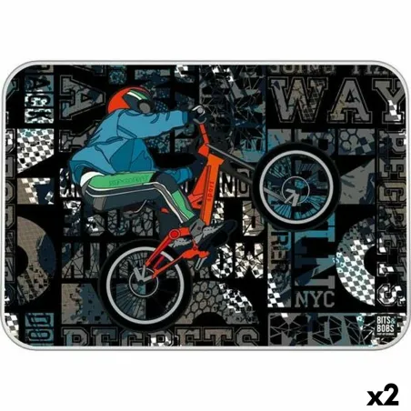 Hiirimatto Bits&Bobs Cross Monivärinen PVC 47 x 33 cm Pöytäliina (2 osaa)
