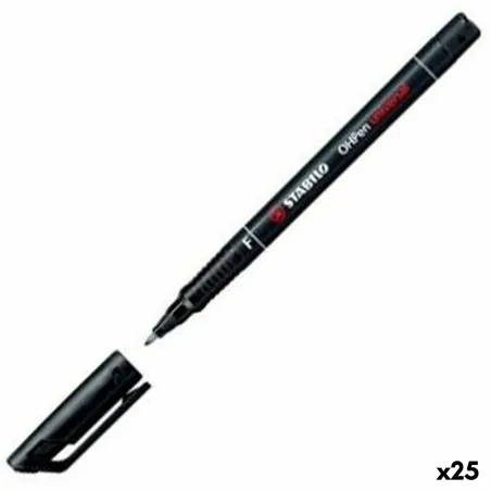 Постоянный маркер Stabilo OHPEN UNIVERSAL Чёрный 0,7 mm 10 Предметы (25 штук)