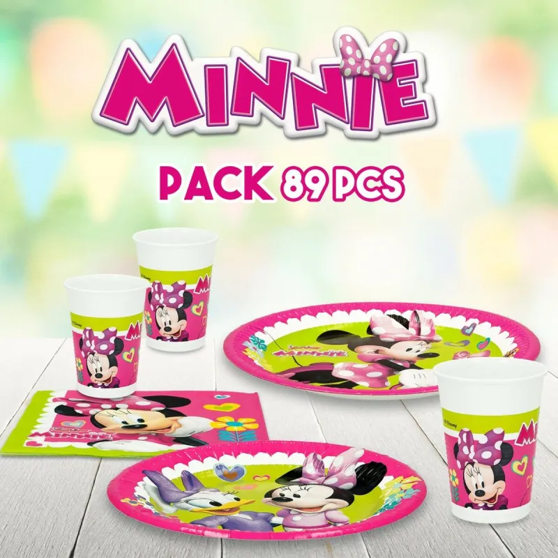 Vakarėlių rinkinys Minnie Mouse Happy Deluxe 16 89 Dalys