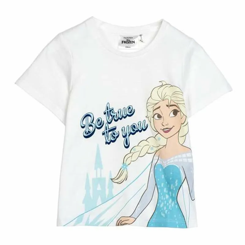 Детский Футболка с коротким рукавом Frozen Белый