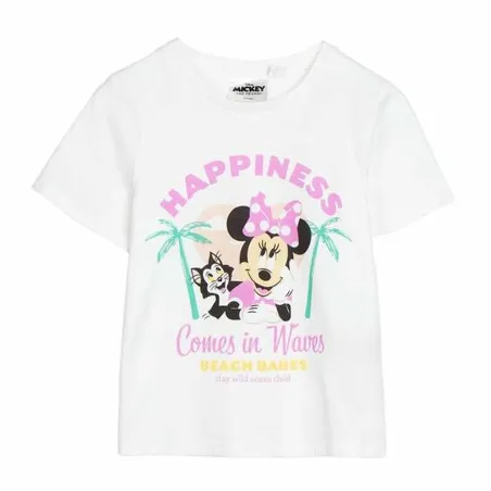 Vaikiška Marškinėliai su trumpomis rankovėmis Minnie Mouse Balta