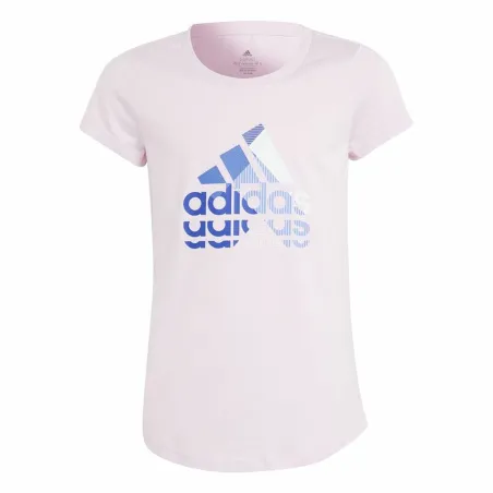 Vaikiška Marškinėliai su trumpomis rankovėmis Adidas Graphic Rožinė
