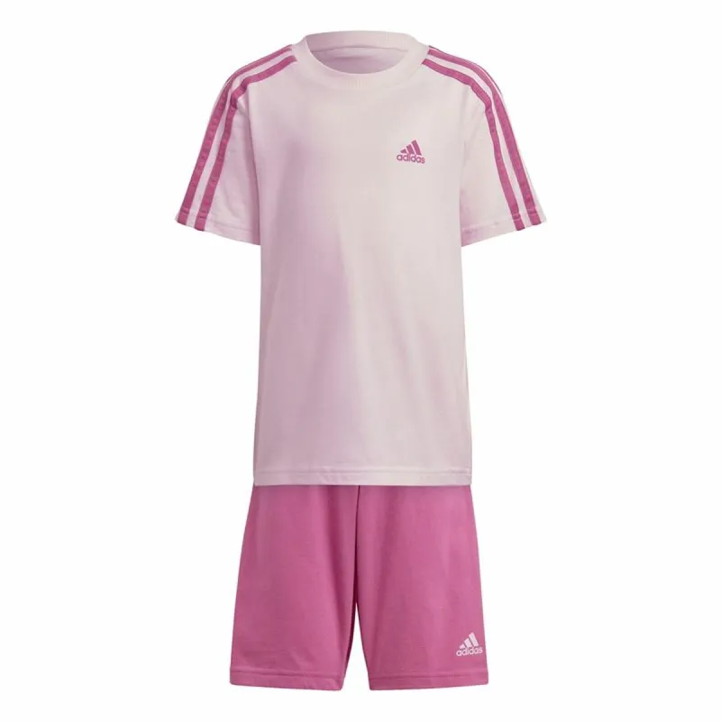 Laste Spordikostüüm Adidas 3 Stripes Roosa