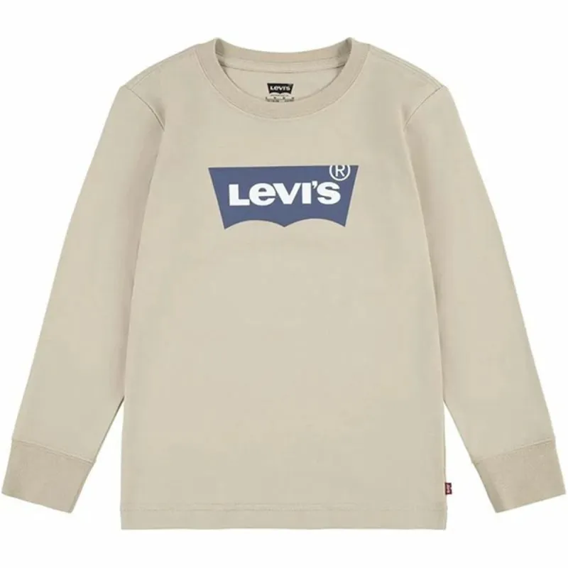 Vaikiški marškinėliai su ilgomis rankovėmis Levi's Lvb L/S Batwing Rusvai gelsva