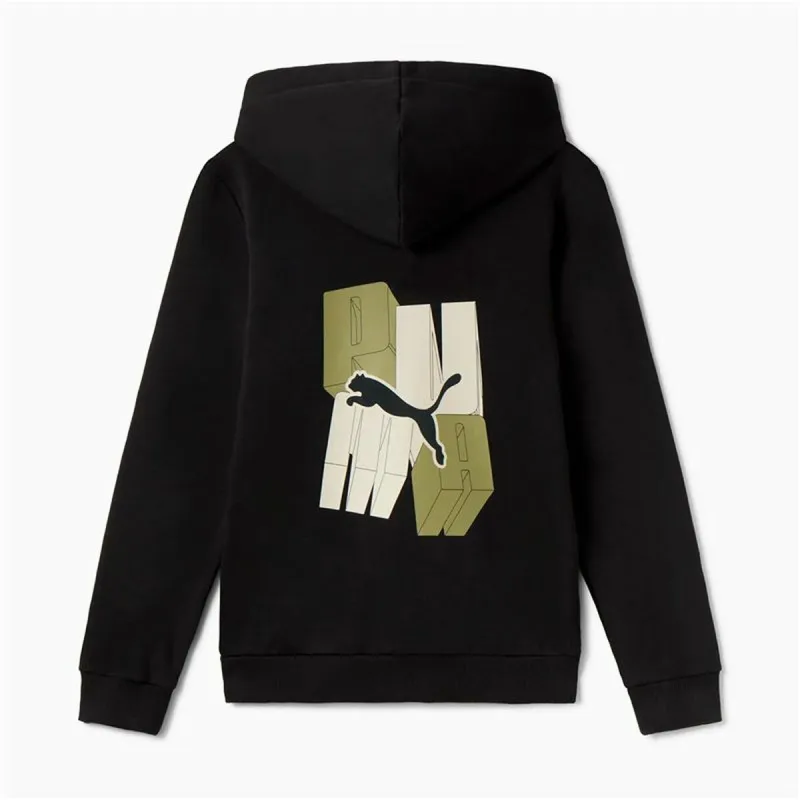 Пиджак Детский Puma Essentials+ Graphic Hoodie Fz Чёрный