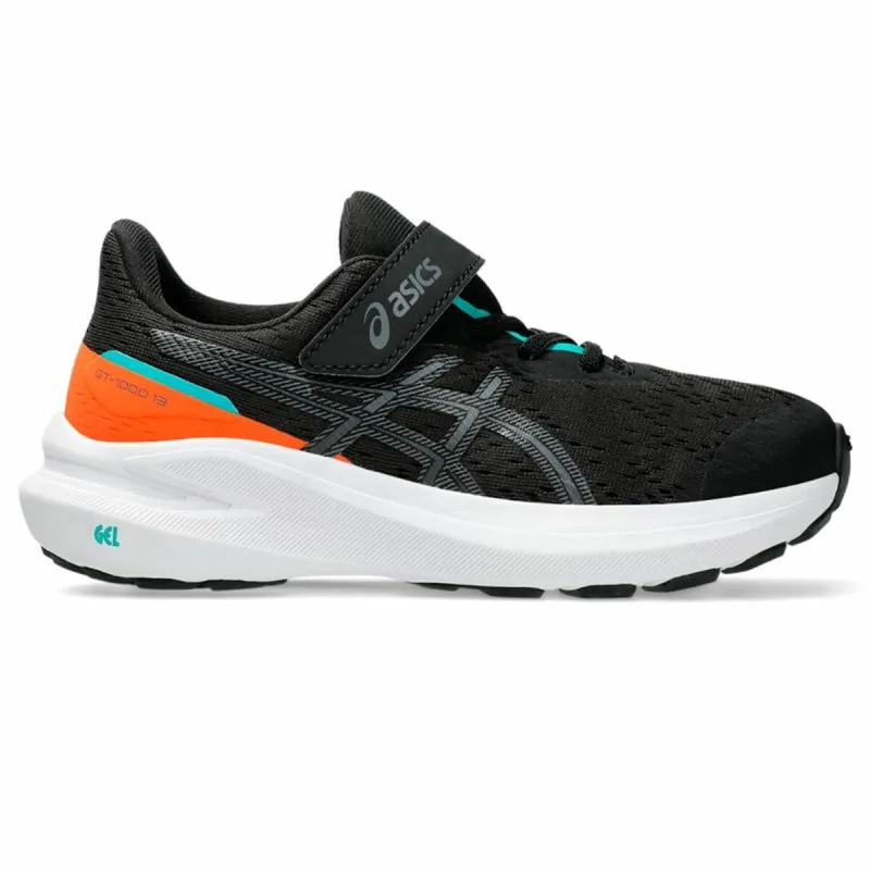 Skriešanas Apavi Bērniem Asics Gt-1000 13 Ps Melns