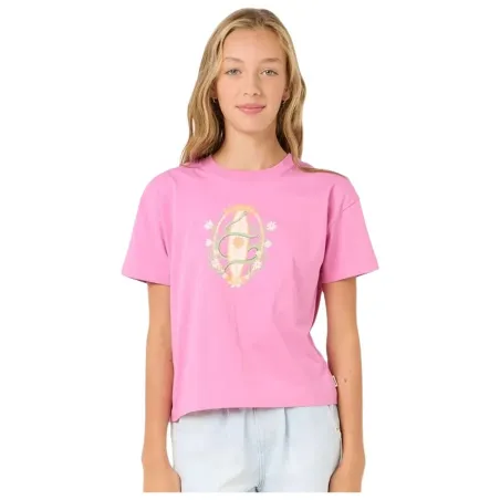 Vaikiška Marškinėliai su trumpomis rankovėmis Rip Curl Island Surf Crop Rožinė