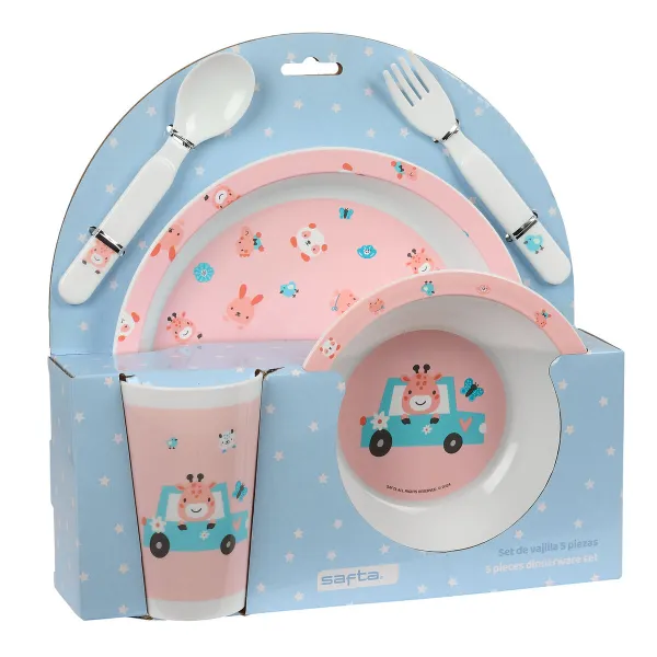 Children's dish set Safta Jirafa Polyester PVC
