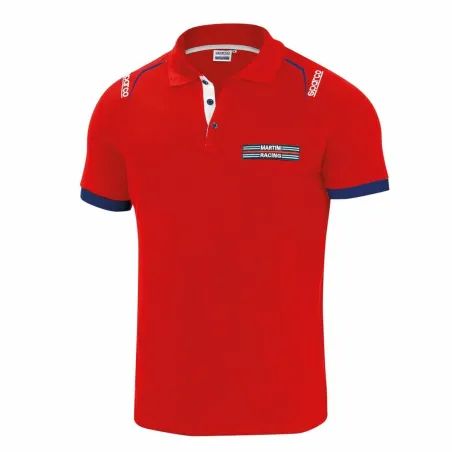 Vīriešu Polo ar Īsām Piedurknēm Sparco Martini Racing Sarkans