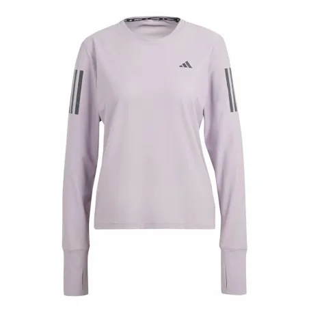 Naiste pikkade varrukatega t-särk Adidas Own the Run Lilla