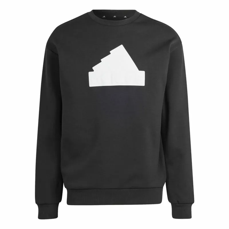 Sweatshirt without Hood Adidas Fi Bos Crw Black XXL