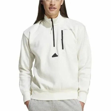 Толстовка без капюшона Adidas City Es e Fleece Half-Zip Белый XXL