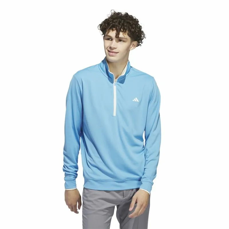 Sporta Krekls bez Kapuča Adidas Lightweight Half-Zip Zils Ūdens L