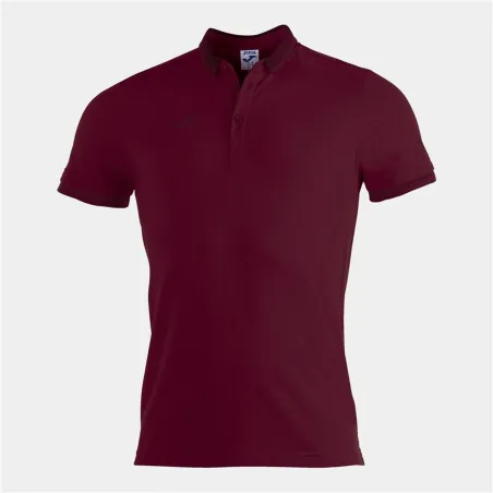 Vīriešu Polo ar Īsām Piedurknēm Joma Sport Bali II Sarkanbrūns L