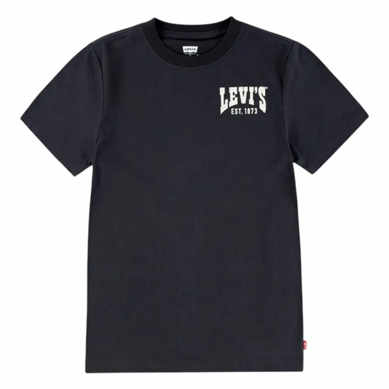 Детский Футболка с коротким рукавом Levi's Lvb Valley View Чёрный 8 Years